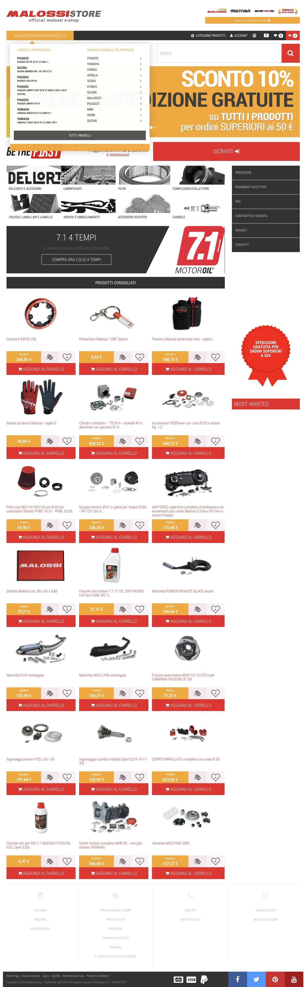 Malossi Store - Home page
